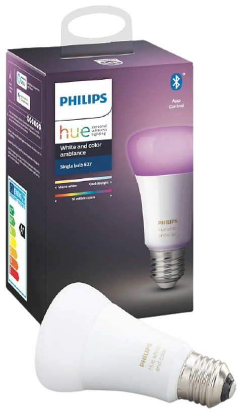 Лампа светодиодная Philips Hue White and Color Bluetooth E27 A60 9Вт 6500К (929002216824)