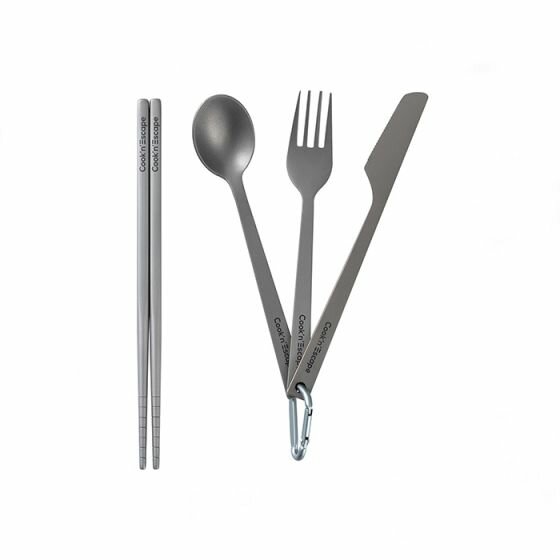 Набор столовых приборов походный CA2006 4-Piece Titanium Cutlery Set