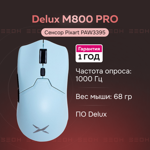 Мышь беспроводная Delux M800 PRO blue