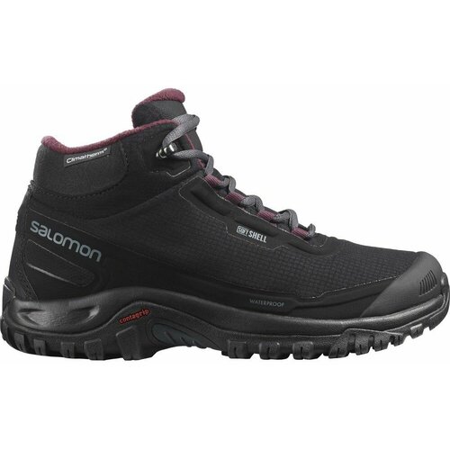 фото Ботинки salomon shelter clima salomon waterproof, размер 6,5 uk, черный, бордовый