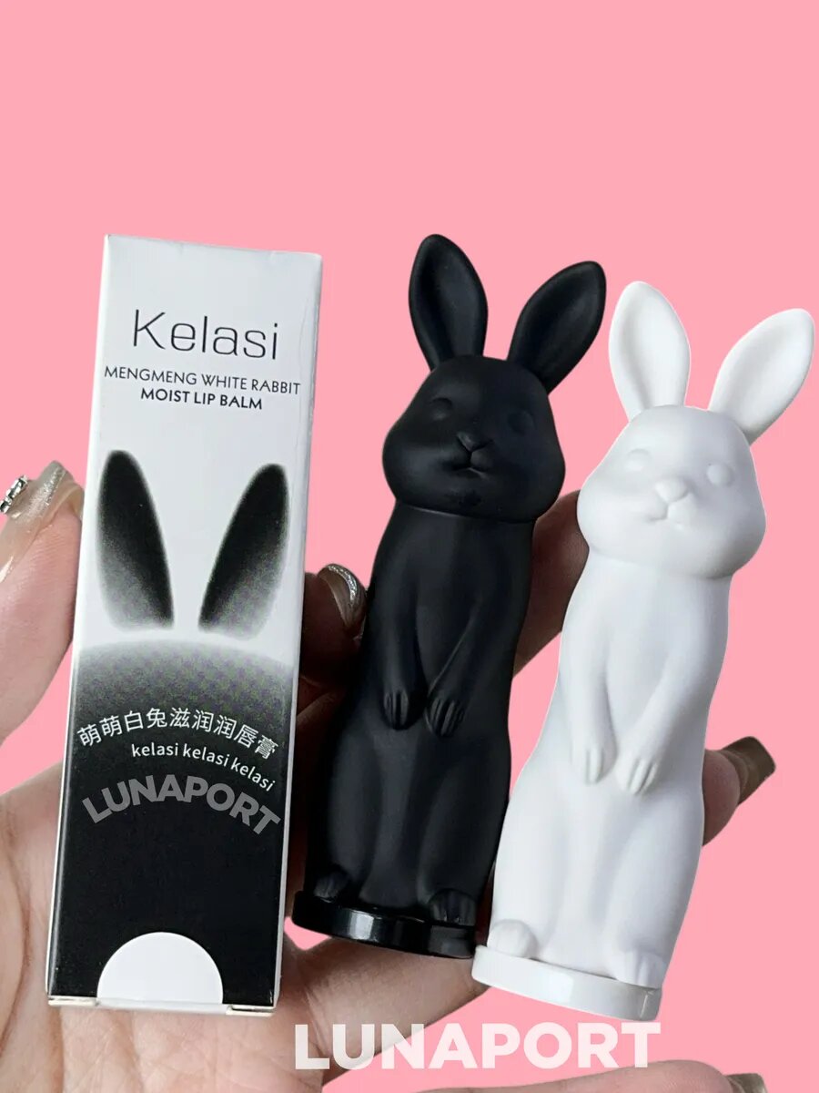 Набор бальзамов для губ Зайчики, 2 шт, питание и увлажнение губ — фото 1