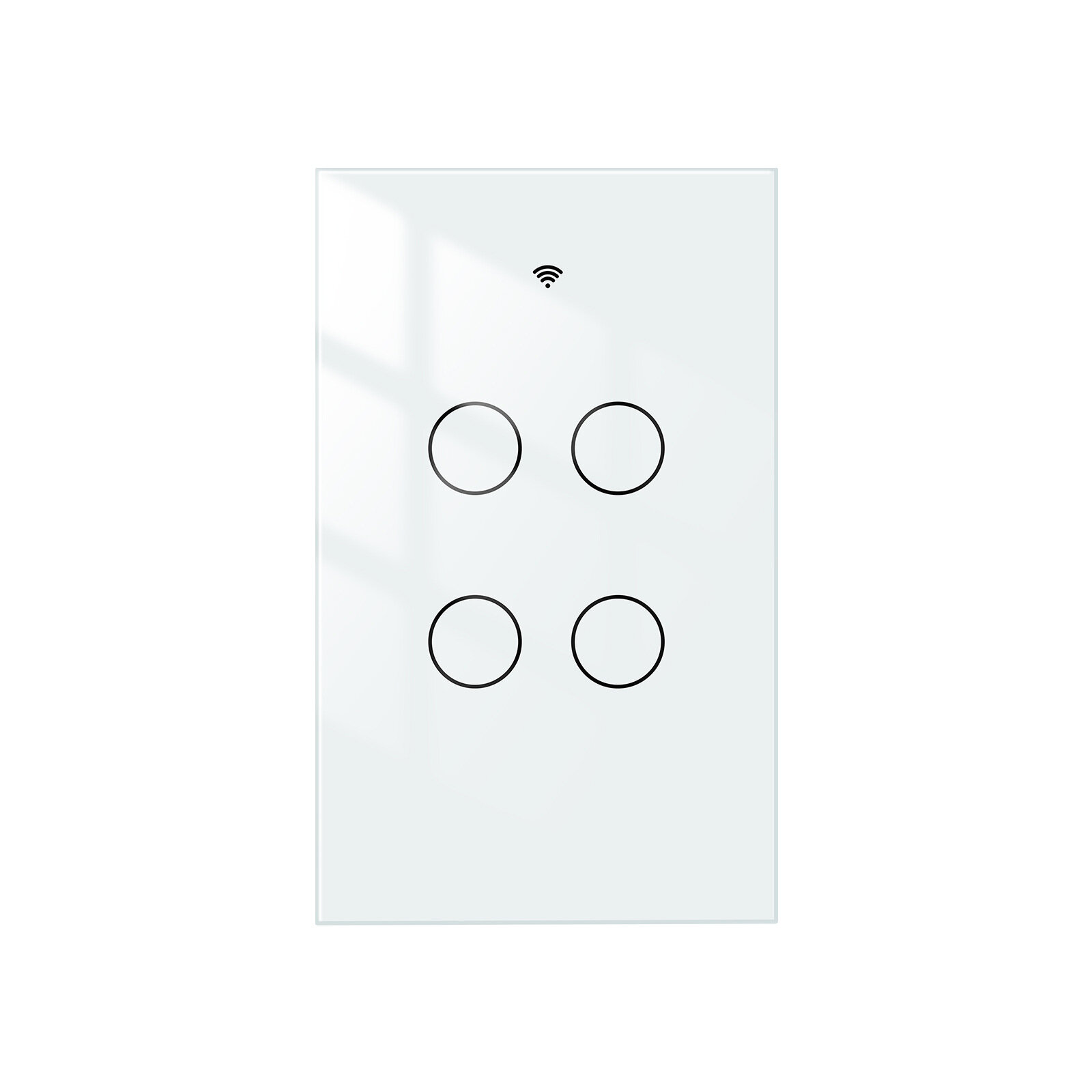 WiFi graffiti smart home light control switch single fire switch app timing RF433 пульт дистанционного управления сенсорный умный переключатель WiFi single fire US калибр 4 белый