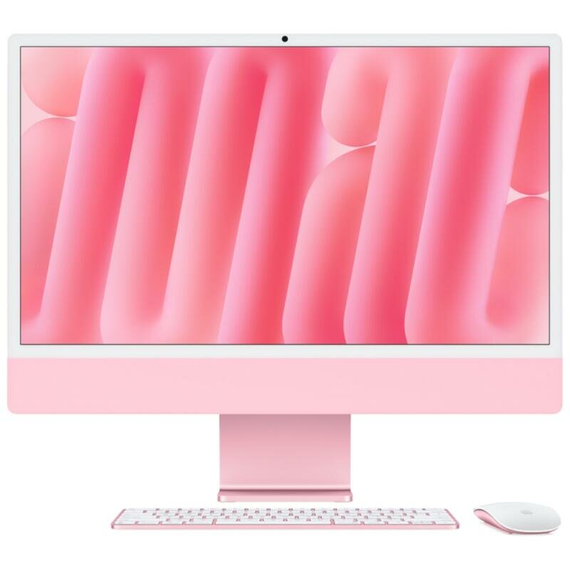 Моноблок Apple iMac 24 (Retina 4,5K, M4 10C CPU, 10C GPU, 16Gb, 265Gb SSD), MWV43, Pink