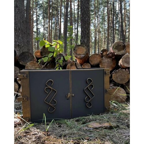 Мангал , складной, переносной, столик, металлический, 3 мм, черный