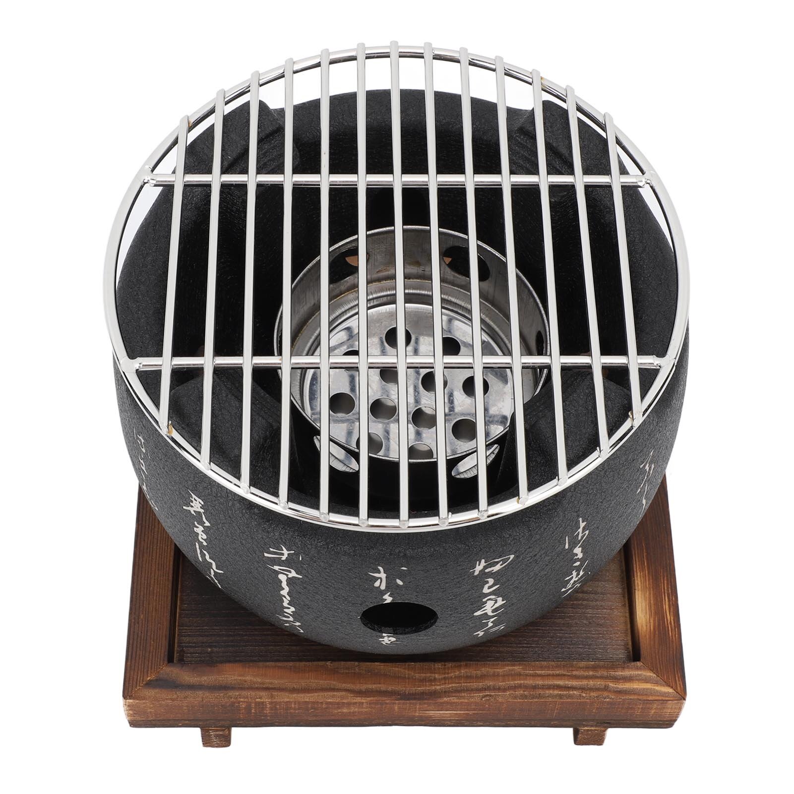 Изображение Japanese Style Grill Mini Portable BBQ Round Food Charcoal Stove Household Barbecue Tool L