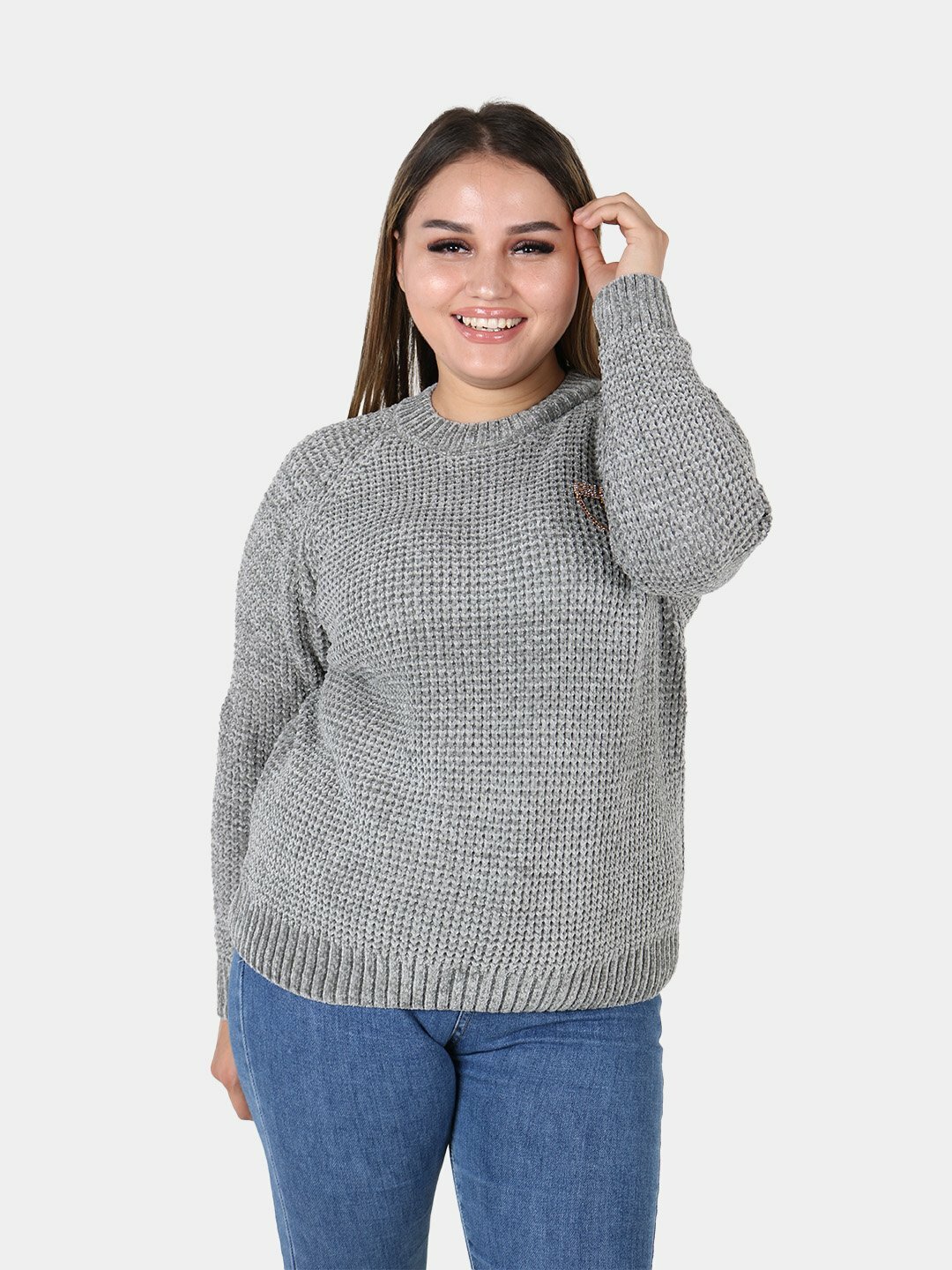 Джемпер размер One Size, , серый