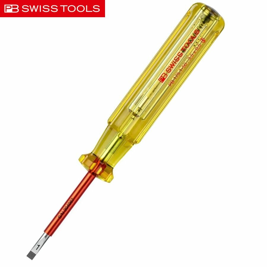 PB SWISS TOOLS Отвертка-тестер, Тестер напряжения, 3,5 x 50 мм, PB 175.1-50