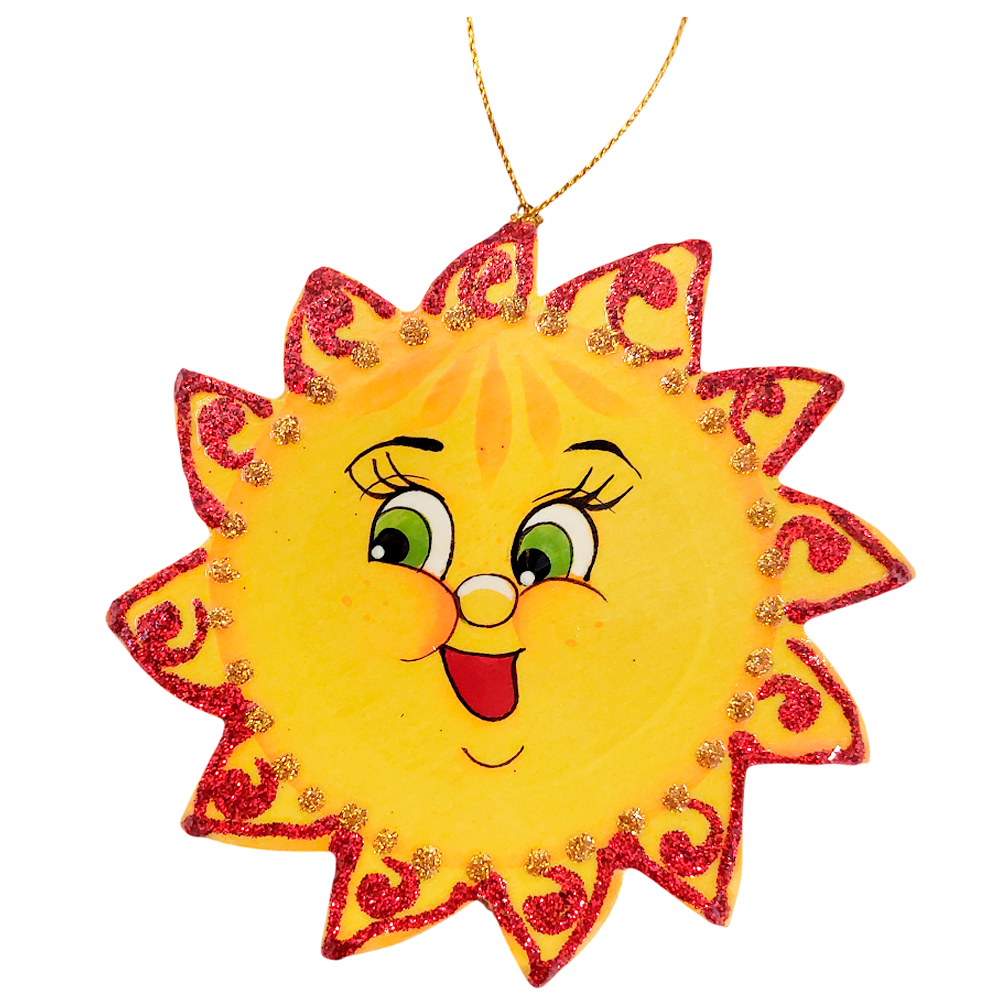 Деревянная фигурка ручной работы "Солнце"