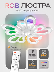 Люстра потолочная светодиодная с RGB подсветкой для спальни, кухни WEDO LIGHT