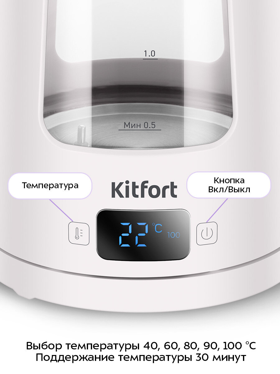 Чайник Kitfort КТ-6786 — фото 1