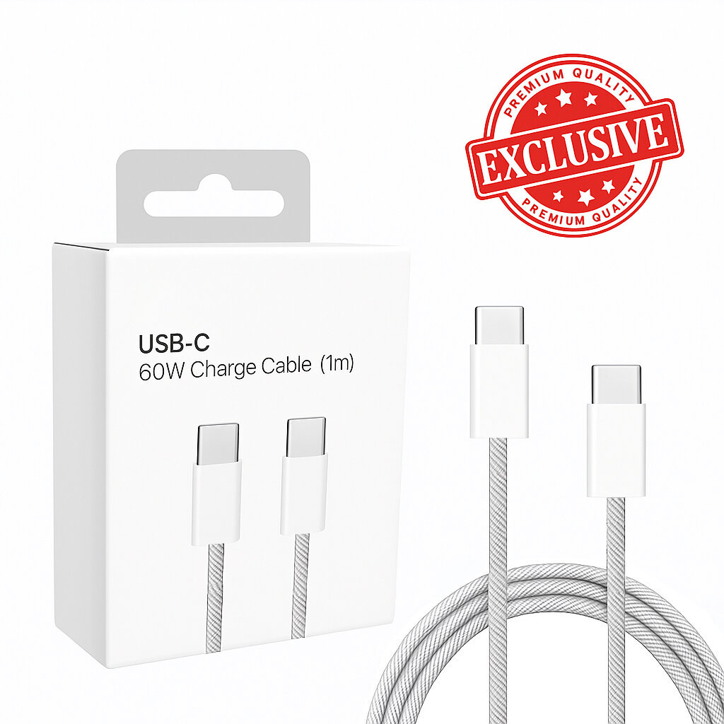 Кабель для iPhone 15/16/17 Type-C to Type-C быстрая зарядка 60W