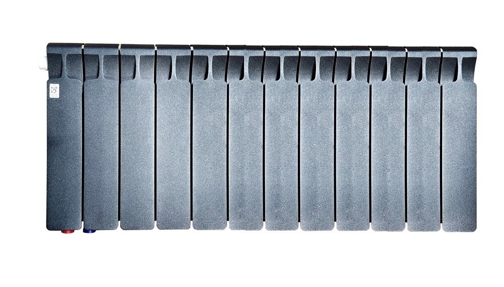Радиатор биметаллический Rifar Monolit Ventil 350 12 секций Нижнее подключение левое (МVL) цвет антрацит