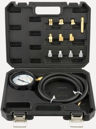 Изображение товара Измеритель давления масла 0-35 Bar, с адаптерами, АвтоDело (40080)