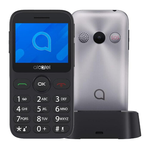Телефон Alcatel 2020X, 1 micro SIM, серебристый