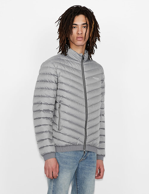 Куртка Armani Exchange, размер XXL, серый, серебряный