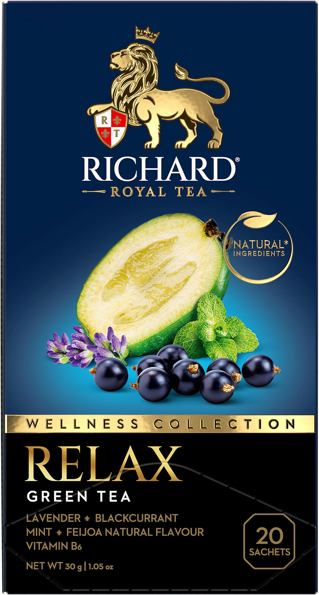 Чай зеленый Richard Relax в пакетиках, 20 пак.
