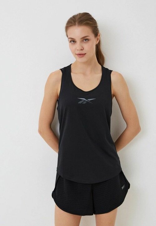 Майка Reebok Running Speedwick Graphic Tank, размер XXS, черный