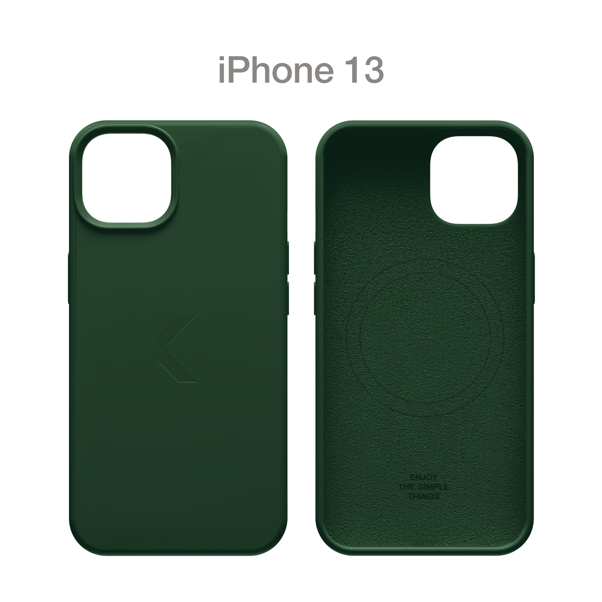 Силиконовый чехол Commo Shield для iPhone 13 с Magsafe, темно-зеленый