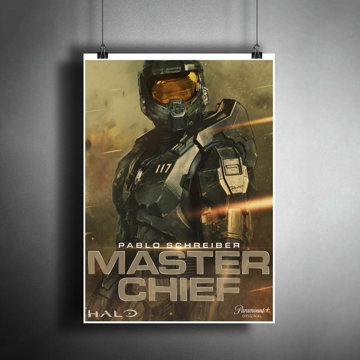 Постер плакат для интерьера "Сериал: Halo (Мастер Чиф)" / Декор дома, офиса, комнаты, квартиры, детской A3 (297 x 420 мм)