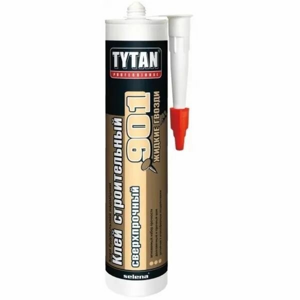 Клей монтажный каучуковый Tytan Professional строительный сверхпрочный №901 Бежевый (380г)