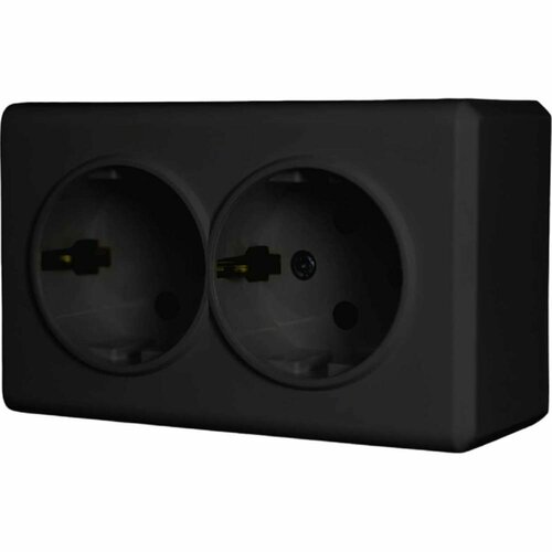 Розетка Vesta Electric Mega Black