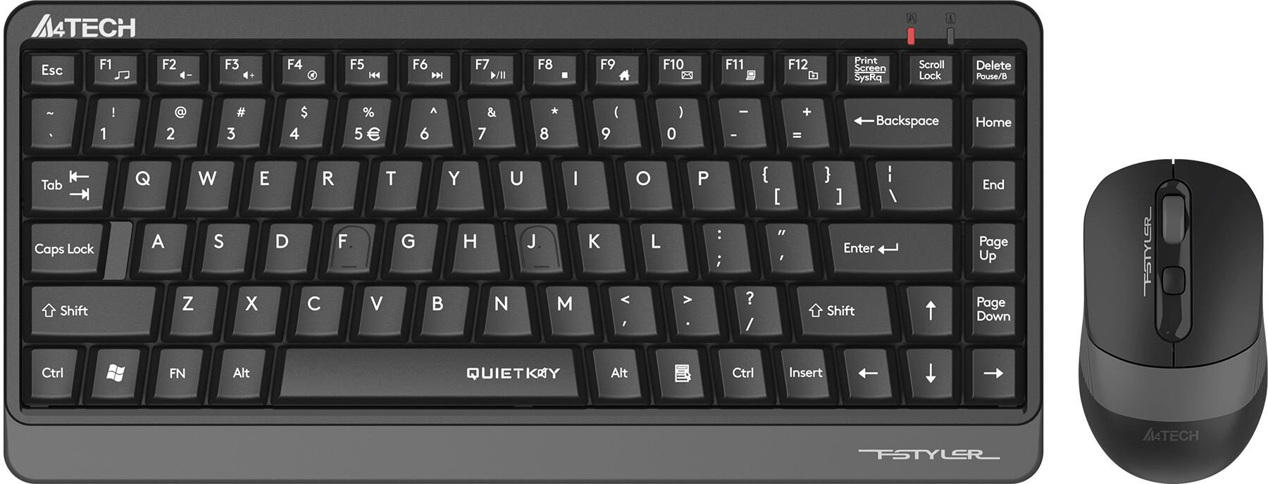 Клавиатура + мышь A4Tech Fstyler FGS1110Q клав: черный/серый мышь: черный/серый USB беспроводная Multimedia