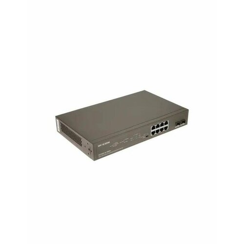 Коммутатор IP-COM G1110P-8-150W, 8PORT, 1000M, серый ip com коммутатор 1u 19 rm ip com g1110p 8 150w 8 портов 1гбит сек poe 2 порта 1гбит сек sfp неуправляемый