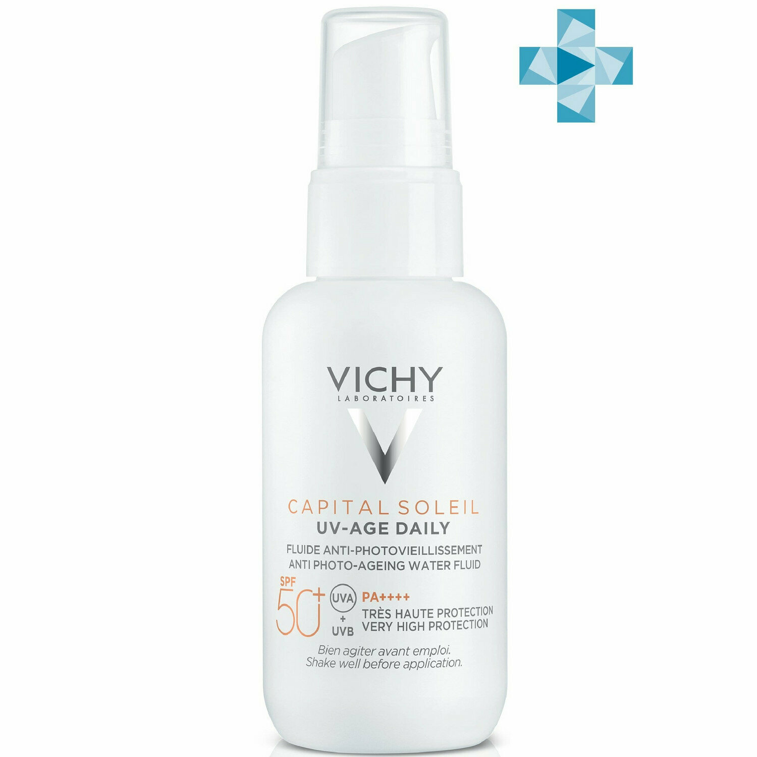 VICHY Невесомый солнцезащитный флюид для лица против признаков фотостарения UV-Age Daily SPF 50+, 40 мл