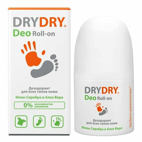 Дезодорант DryDry 50 мл Deo Roll-on ионы серебра и алоэ вера