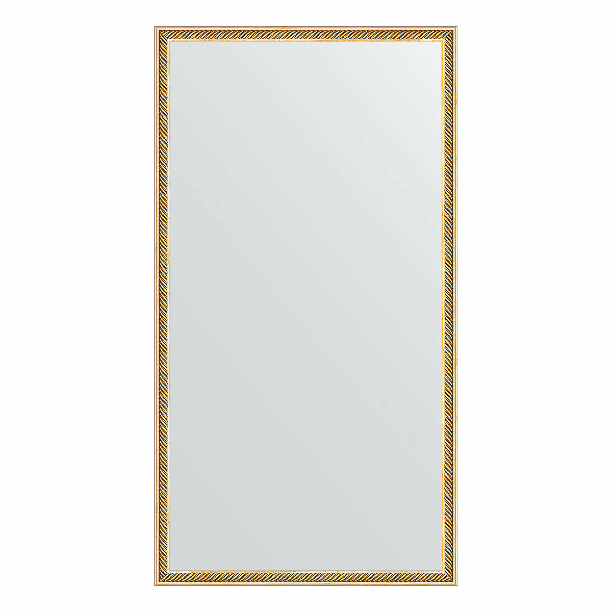 Зеркало настенное EVOFORM в багетной раме витое золото, 58х108 см, для гостиной, прихожей, кабинета, спальни и ванной комнаты, BY 0726