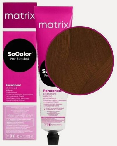 Изображение товара Matrix SoColor перманентная крем-краска для волос Pre-Bonded, 5C светлый шатен медный, 90 мл