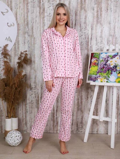 Пижама , размер 44, розовый