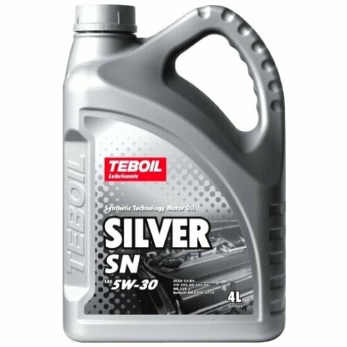 фото Teboil teboil silver sn 5w-30 (4l)_масло мот! синт api sn/cf, acea a3/b4, mb 229.3, vw 502.00/505.00