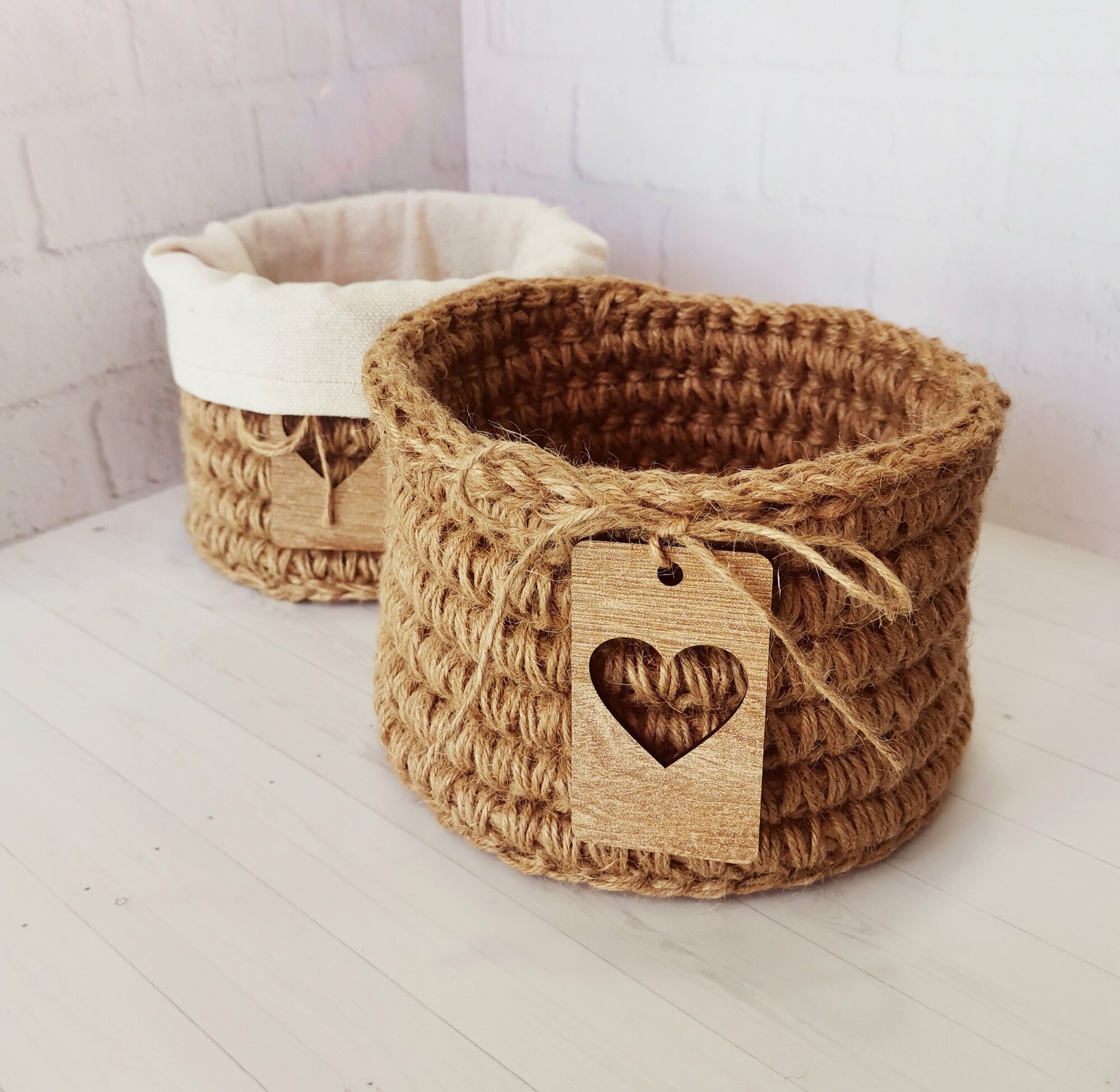 фото Корзина из джута