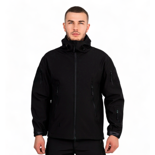 Тактическая куртка Softshell черная XL