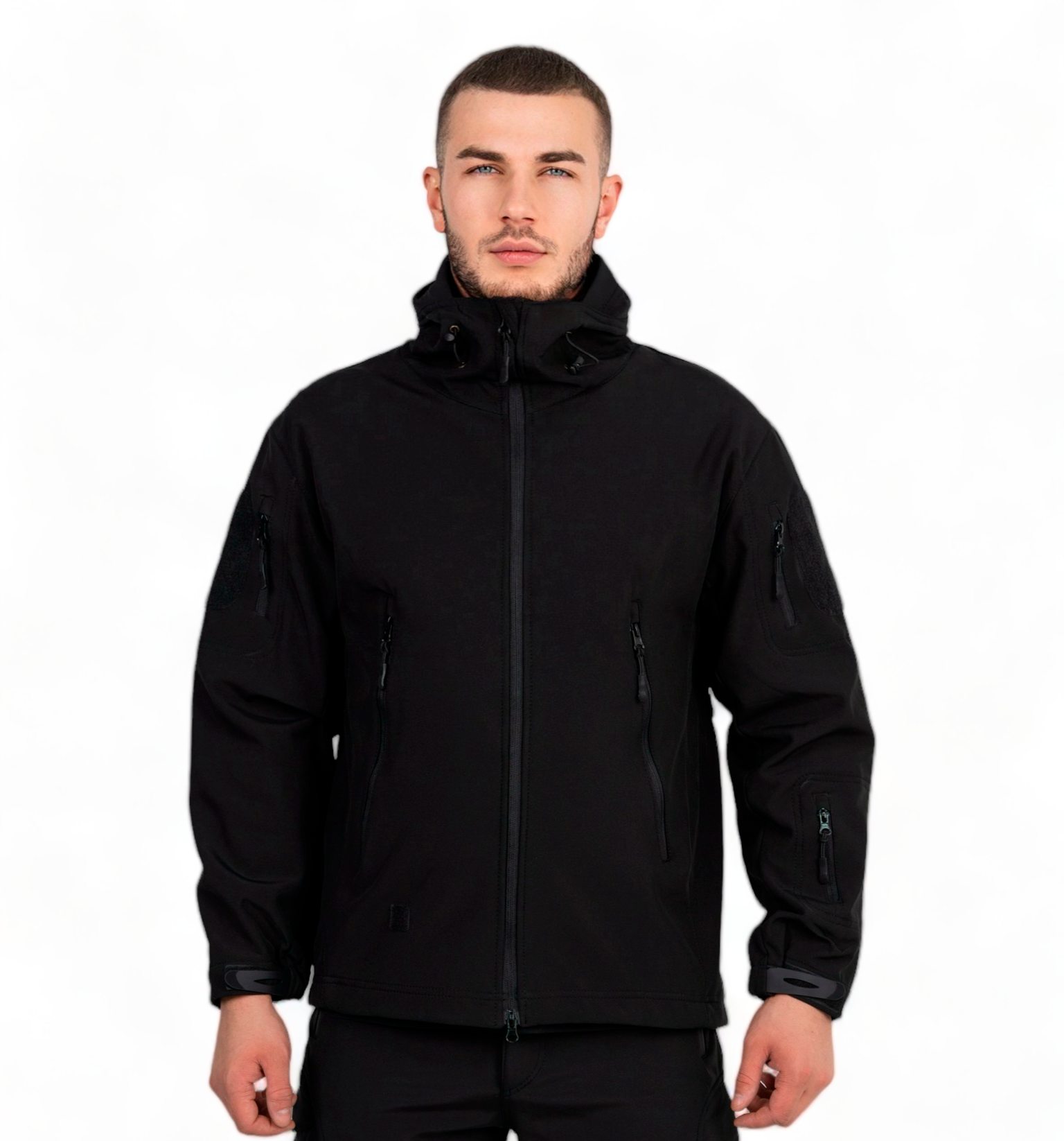 Тактическая куртка Softshell черная 2XL