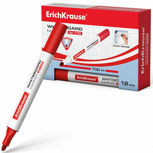 ластик erichkrause tri stick 90 14 5 14 5мм цветной арт 56040 количество в наборе 12 шт Маркер для доски ErichKrause W-170 трехгранный 2мм, красный арт.13045. Количество в наборе 12 шт.