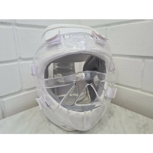 фото Шлем для каратэ "сталь ст3" со сменной пластиковой маской, m-размер тамбовтурник