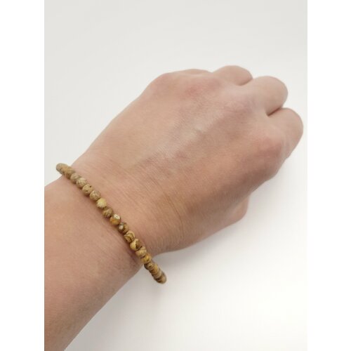 фото Браслет, яшма, размер 25 см, коричневый hrustalek