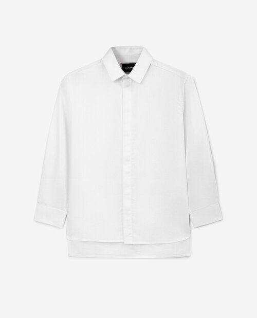 Школьная рубашка Gulliver, размер 122, белый