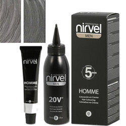 Краситель мужской тёмно-серый Nirvel Professional Homme Hair G-3 (DARK GREY), 30 мл + 30 мл 20v