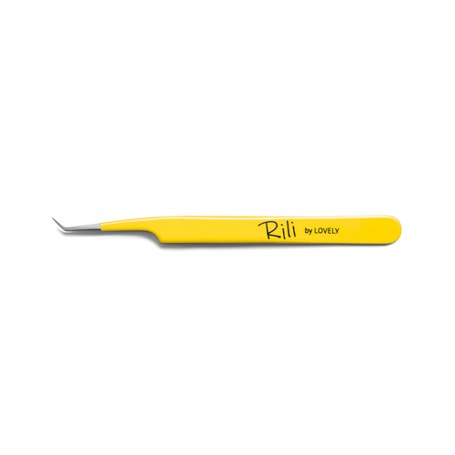 Пинцет для наращивания Rili тип L (5 мм) (Yellow line) пинцет для наращивания rili тип г 5 мм yellow line