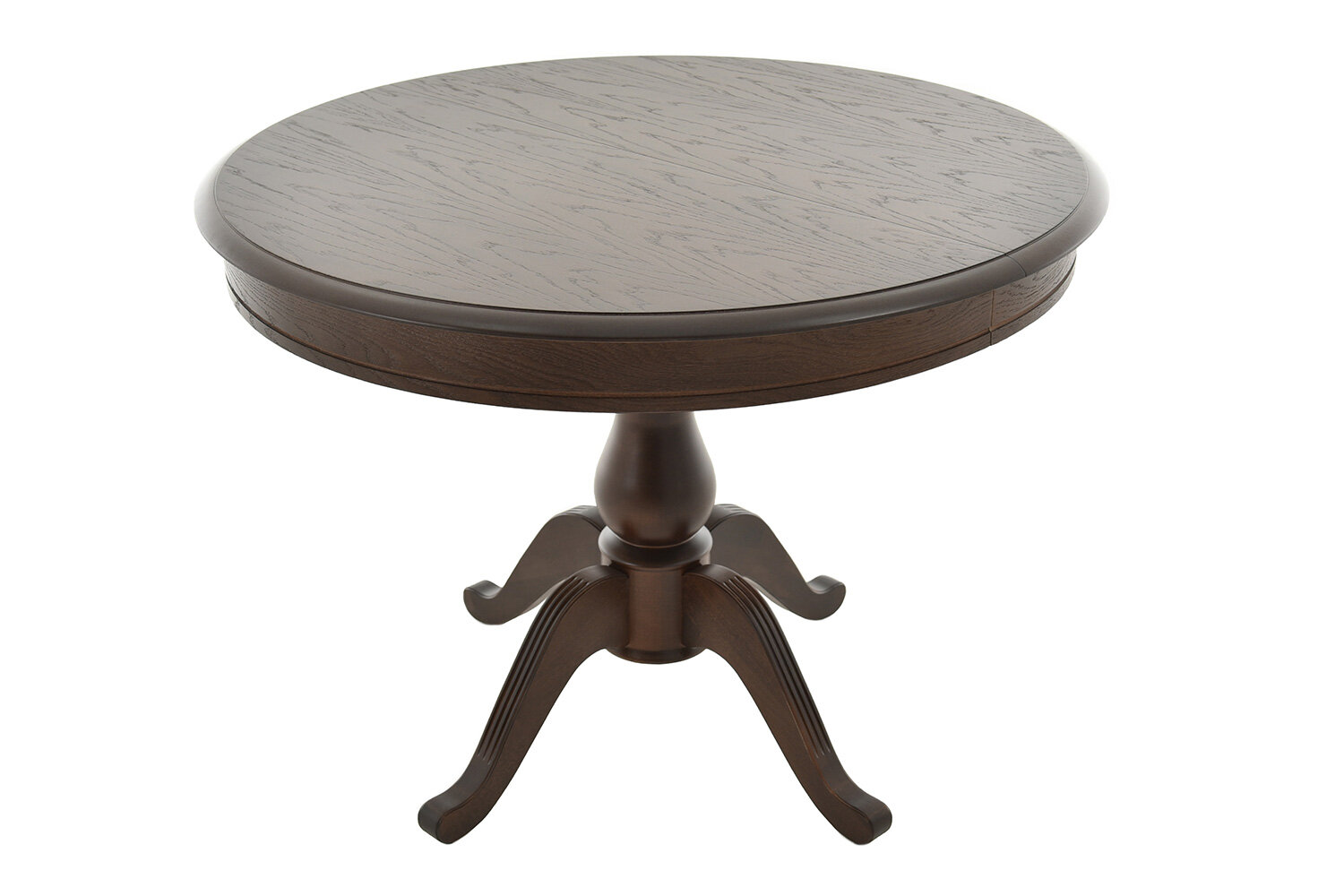 Стол раздвижной Hoff Фабрицио 100(130)х75х100 см основание массив берёзы цвет тёмный орех