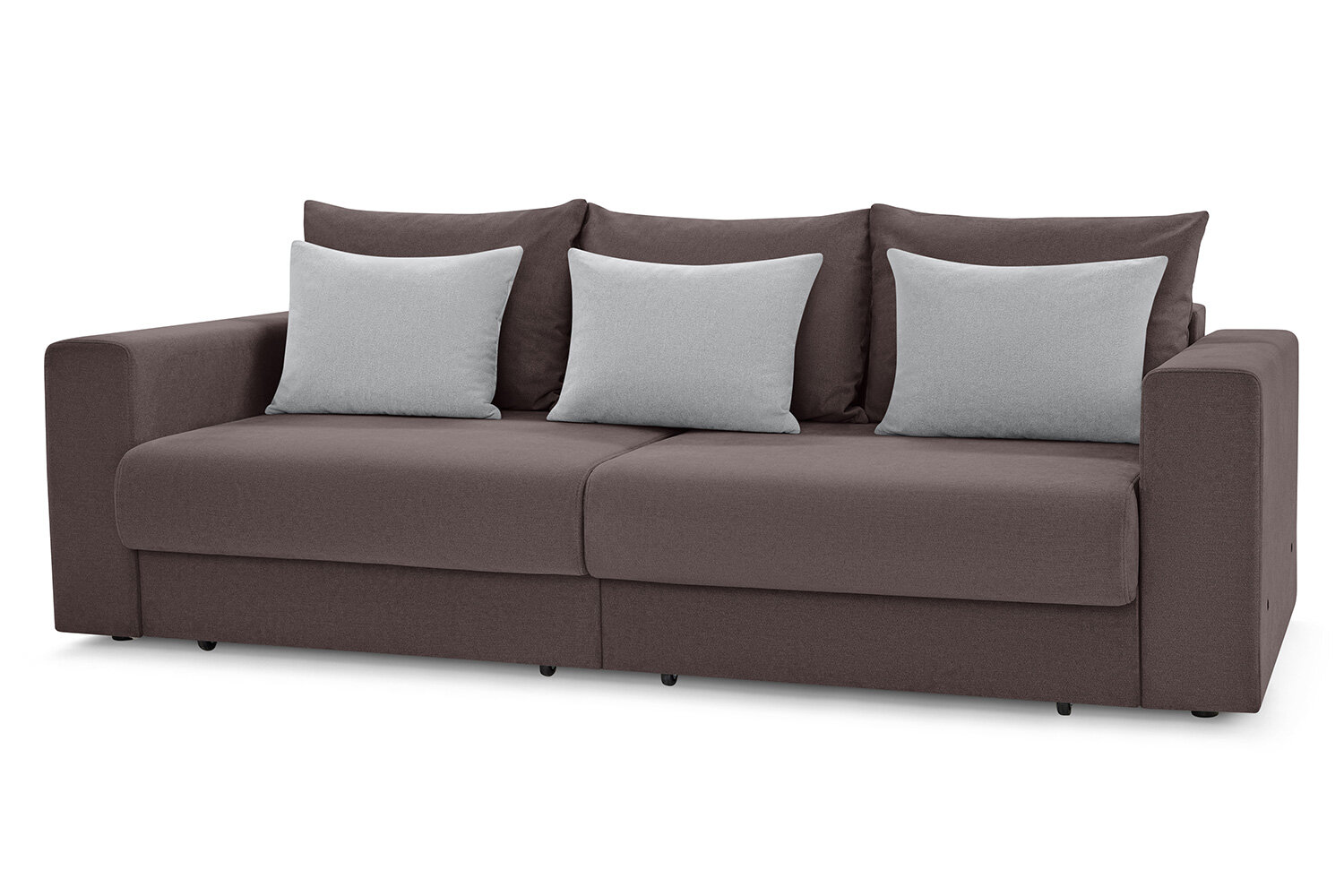 Диван-кровать Hoff Модена прямой, 243х90х120 см, еврокнижка, цвет коричневый