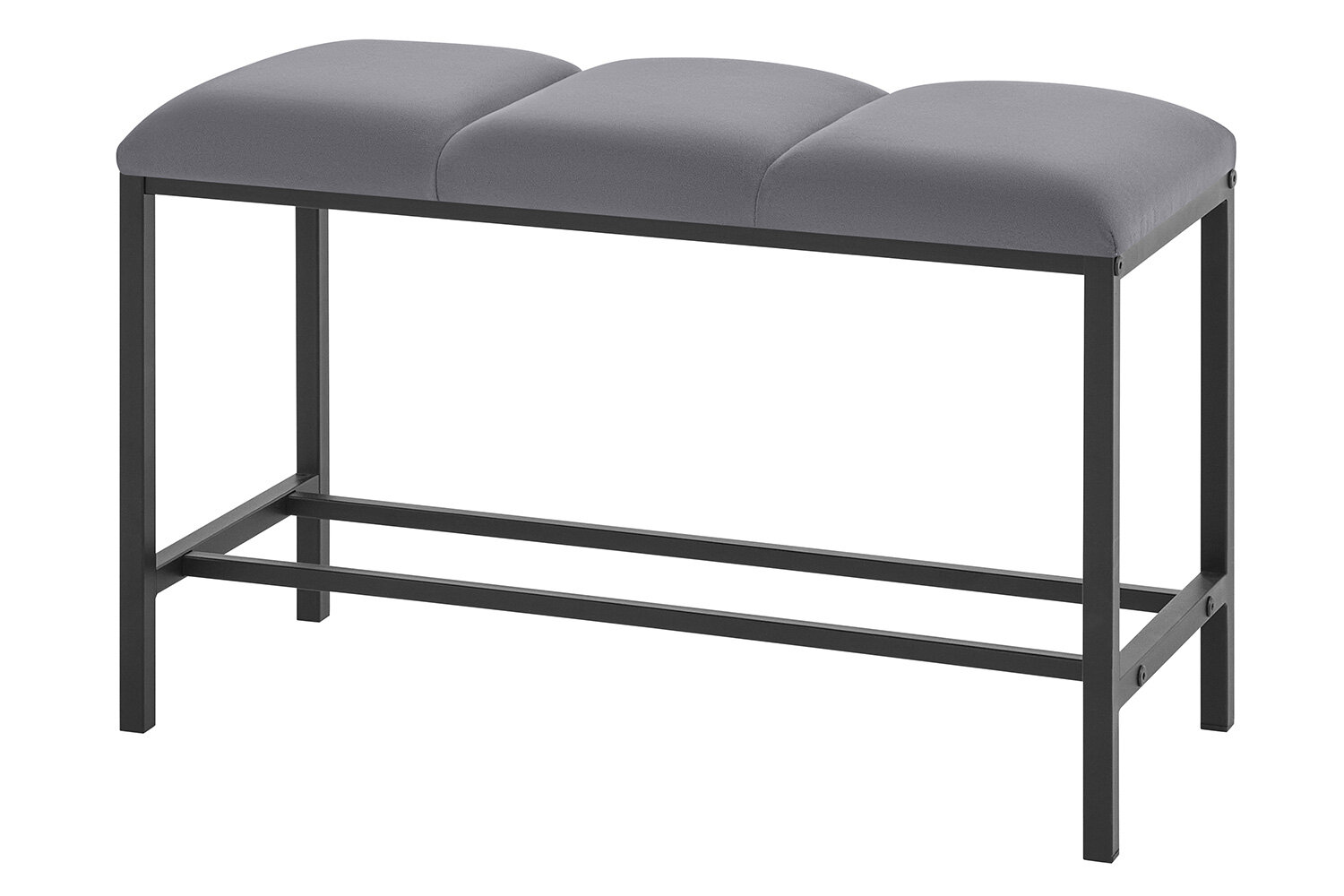 Банкетка в прихожую Hoff Практик-10 72х45х30 см обивка велюр цвет чёрный