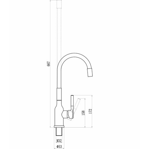 смеситель для кухонной мойки savol s 601816 хром Смеситель для кухни Savol S-2804A02