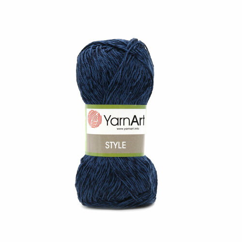 Пряжа для вязания YarnArt 'Style' 50гр 185м (67% хлопок, 33% вискоза) (670 темно-синий), 5 мотков