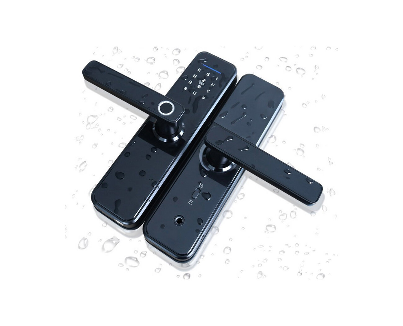 HD ком Туйя-WiFi Mod: СЛ-8.1.1 (U51599IB) - биометрический Wi-Fi умный замок на входную дверь (биометрический сканер отпечатка пальца)