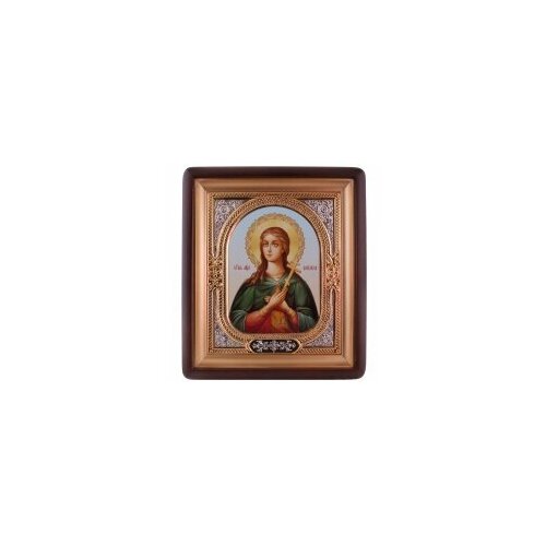 Икона в киоте 18*24 фигурный, фото, риза-рамка, открыт, частично золочен (Василисса) #63291