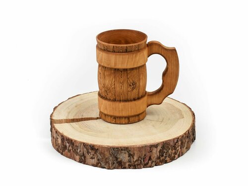 Кружка деревянная для пива, для бани 0,5 л